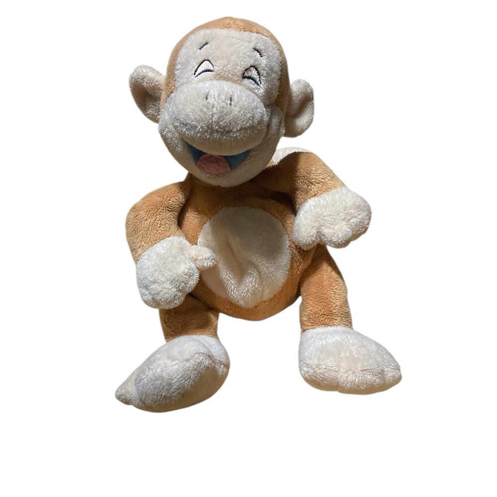 Nuby Luv n’ Care Tickle Toes Monkey Plush Stuffed‎ Laughs Giggles 10"2008 WORKS